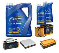 DENCKERMANN Controllo Set MANNOL Classic 10W-40 7L Per VW Polo 1.2 12V Seat