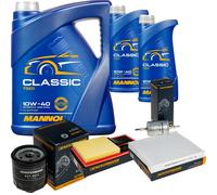 DENCKERMANN Controllo Set MANNOL Classic 10W-40 7L Per VW Polo 1.4 16V Seat