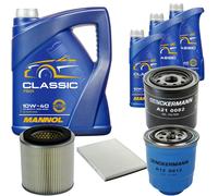 DENCKERMANN Controllo Set MANNOL Classic 10W-40 8L Per Ford Maverick 2.7 TD