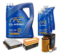 DENCKERMANN Controllo Set MANNOL Classic 10W-40 8L Per Mercedes M-Klasse ML