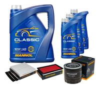 DENCKERMANN Controllo Set MANNOL Classic 10W-40 8L Per Nissan X-Trail 2.2 Di