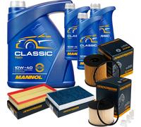 DENCKERMANN Controllo Set MANNOL Classic 10W-40 8L Per Peugeot 508 SW I 2.0