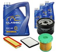 DENCKERMANN Controllo Set MANNOL Classic 10W-40 8L Per Renault Megane I