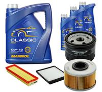 DENCKERMANN Controllo Set MANNOL Classic 10W-40 8L Per Renault Megane Scenic