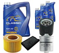 Denckermann Controllo Set mannol Classic 10W-40 8L per Saab 9-5 Familiare 2.0