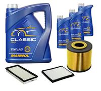 DENCKERMANN Controllo Set MANNOL Classic 10W-40 8L Per Volvo V40 Kombi 2.0 T