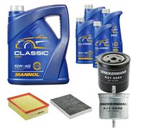 DENCKERMANN Controllo Set MANNOL Classic 10W-40 9L Per Audi A4 Cabriolet 2.4