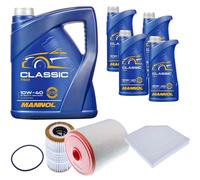 DENCKERMANN Controllo Set MANNOL Classic 10W-40 9L Per Audi A6 Allroad 3.0