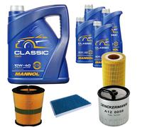 DENCKERMANN Controllo Set MANNOL Classic 10W-40 9L Per Mercedes-Benz C-Class