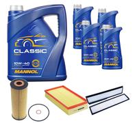 DENCKERMANN Controllo Set MANNOL Classic 10W-40 9L Per Mercedes-Benz E-Klasse