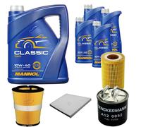 DENCKERMANN Controllo Set MANNOL Classic 10W-40 9L Per Mercedes-Benz E-Klasse