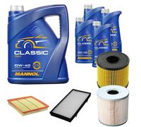 DENCKERMANN Controllo Set MANNOL Classic 10W-40 9L Per Opel Vivaro Kasten