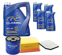 DENCKERMANN Controllo Set MANNOL Classic 10W-40 9L Per Renault Laguna I 3.0