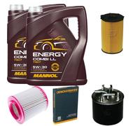 DENCKERMANN Controllo Set MANNOL Combi LL 5W-30 10L Per Audi A8 3.0 TDI