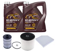 DENCKERMANN Controllo Set MANNOL Combi LL 5W-30 10L Per Audi A8 S8 Quattro