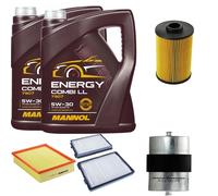 DENCKERMANN Controllo Set MANNOL Combi LL 5W-30 10L Per BMW 5 Serie 540I 535I