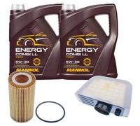 DENCKERMANN Controllo Set MANNOL Combi LL 5W-30 10L Per VW Touareg 3.0 TDI