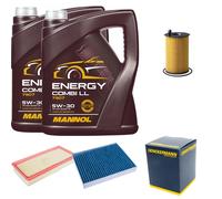 DENCKERMANN Controllo Set MANNOL Combi LL 5W-30 10L Per VW Touareg 3.0 V6