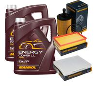 DENCKERMANN Controllo Set MANNOL Combi LL 5W-30 10L Per VW Transporter V Bus