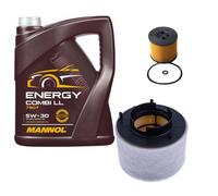 DENCKERMANN Controllo Set MANNOL Combi LL 5W-30 5L Per Audi A4 Avant 2.0 TDI