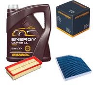 DENCKERMANN Controllo set MANNOL Combi LL 5W-30 5L per Audi A4 Avant