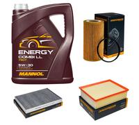 DENCKERMANN Controllo Set MANNOL Combi LL 5W-30 5L Per Audi A4 Cabriolet 2.0