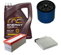 DENCKERMANN Controllo Set MANNOL Combi LL 5W-30 5L Per Dacia Duster Logan