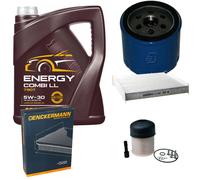 DENCKERMANN Controllo Set MANNOL Combi LL 5W-30 5L Per Dacia Logan MCV II