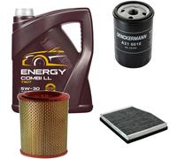 DENCKERMANN Controllo Set MANNOL Combi LL 5W-30 5L Per Fiat Doblo 1.6 16V
