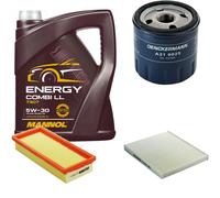DENCKERMANN Controllo Set MANNOL Combi LL 5W-30 5L Per Fiat Panda 1.2 1.1