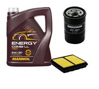 DENCKERMANN Controllo Set MANNOL Combi LL 5W-30 5L Per Honda CRX III 1.6 ESi