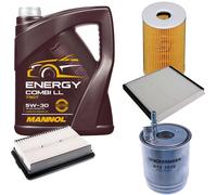 Denckermann Controllo Set mannol Combi Ll 5W-30 5L per Hyundai i30 1.6 CDI