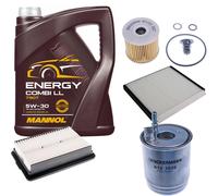 Denckermann Controllo Set mannol Combi Ll 5W-30 5L per Hyundai i30 Familiare