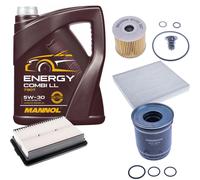 DENCKERMANN Controllo Set MANNOL Combi LL 5W-30 5L Per Hyundai Kona 1.6 CRDi