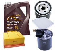 DENCKERMANN Controllo Set MANNOL Combi LL 5W-30 5L Per Mercedes A-Klasse