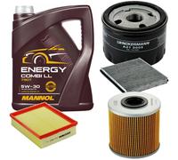 DENCKERMANN Controllo Set MANNOL Combi LL 5W-30 5L Per Renault Laguna II 1.9