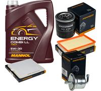 DENCKERMANN Controllo Set MANNOL Combi LL 5W-30 5L Per Suzuki Ignis II 1.3
