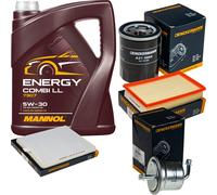 DENCKERMANN Controllo Set MANNOL Combi LL 5W-30 5L Per Suzuki Wagon R+ 1.3