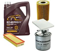 DENCKERMANN Controllo Set MANNOL Combi LL 5W-30 5L Per VW Caddy II Kasten