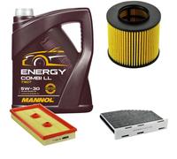 DENCKERMANN Controllo Set MANNOL Combi LL 5W-30 5L Per VW Golf V 1.6 FSI