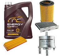 DENCKERMANN Controllo Set MANNOL Combi LL 5W-30 5L Per VW Golf VI 2.0 GTI