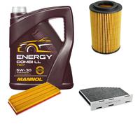 DENCKERMANN Controllo Set MANNOL Combi LL 5W-30 5L Per VW Golf VI 2.0 GTI
