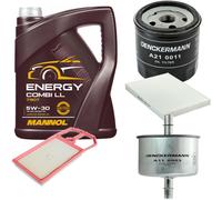 DENCKERMANN Controllo Set MANNOL Combi LL 5W-30 5L Per VW Lupo 1.4 16V Polo