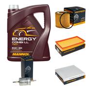 DENCKERMANN Controllo Set MANNOL Combi LL 5W-30 5L Per VW Polo 1.2 12V Ibiza