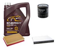 DENCKERMANN Controllo Set MANNOL Combi LL 5W-30 5L Per VW T-ROC 1.5 TSI