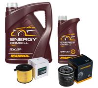 DENCKERMANN Controllo Set MANNOL Combi LL 5W-30 6L Per Audi A4 Avant 1.4