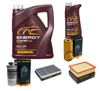 DENCKERMANN Controllo Set MANNOL Combi LL 5W-30 6L Per Audi A4 Avant 1.9 TDI