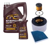 DENCKERMANN Controllo Set MANNOL Combi LL 5W-30 6L Per Audi A4 Avant 2.0 TDI