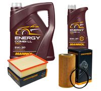 DENCKERMANN Controllo Set MANNOL Combi LL 5W-30 6L Per Audi A4 Cabriolet 2.0