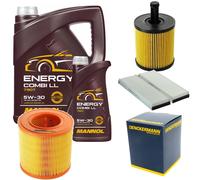 DENCKERMANN Controllo Set MANNOL Combi LL 5W-30 6L Per Audi A6 Avant 2.0 TDI